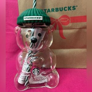 Starbucks Bearista Bear Glass Tumbler 2025 Viral Holiday Drop